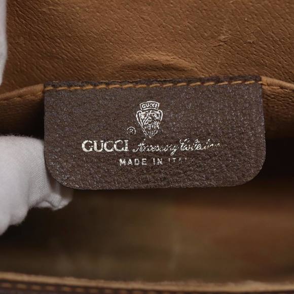 GUCCI GG Supreme Web Sherry Line Clutch Bag PVC Beige Red 89 01 030 Auth 86403 - Picture 9 of 16